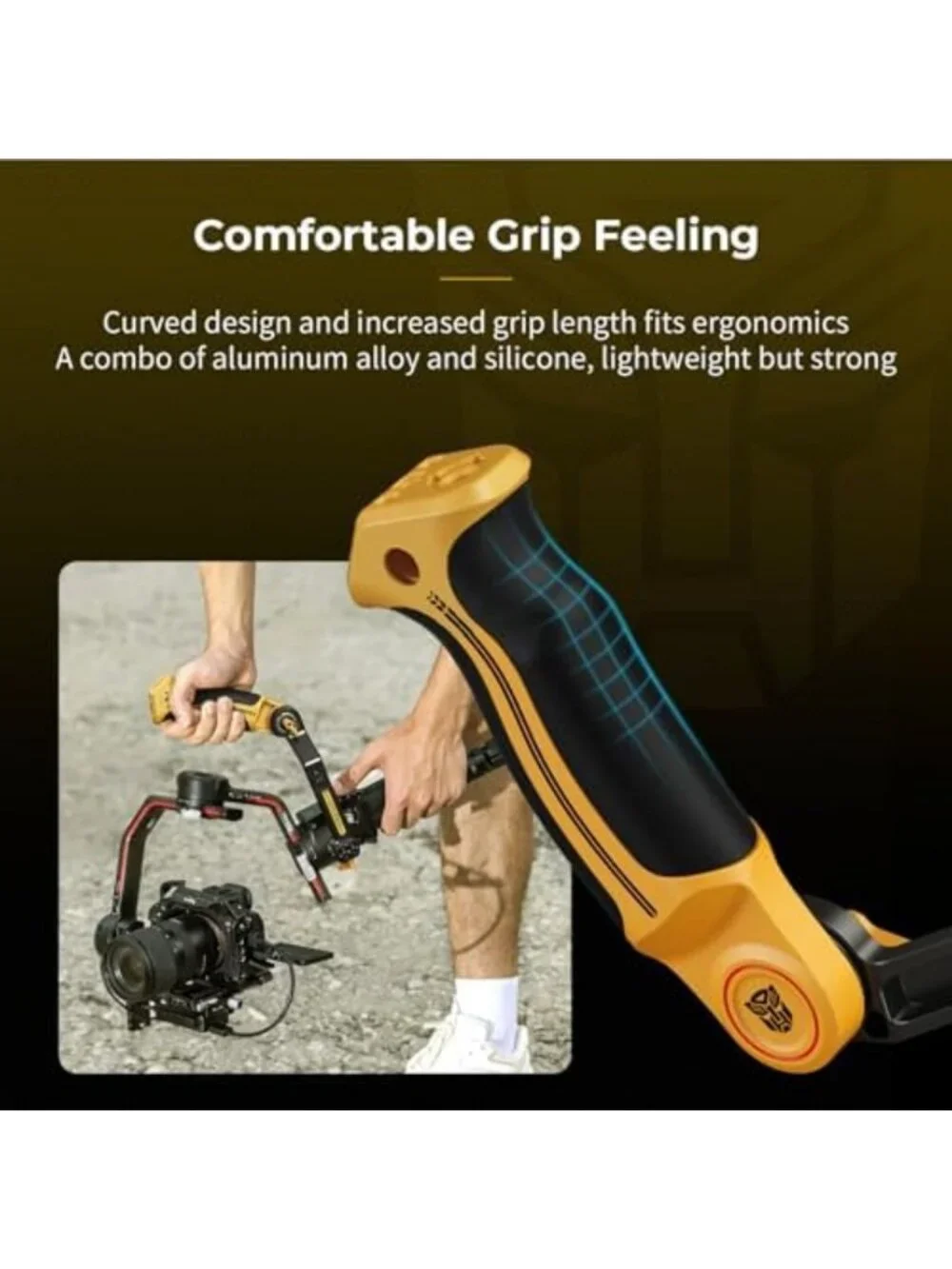 Adjustable Gimbal Sling Handle for DJI RS Series - Ergonomic Grip, Low Angle